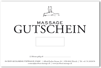 Massage Gutschein